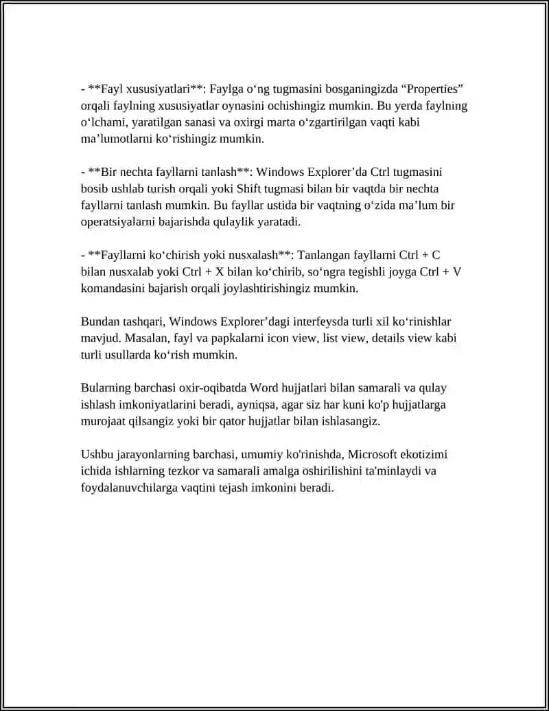 WORD HUJJATLARINI OCHISH 4