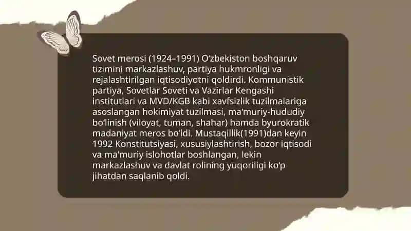 O‘zbekistonda milliy boshqaruv tizimining shakllanishi va undagi islohotlar 4