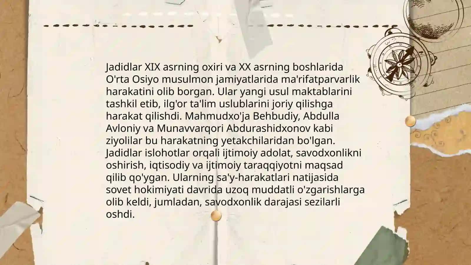 Jadid ulamolarining O'rta Osiyo ilm-fanida tutgan o'rni 4