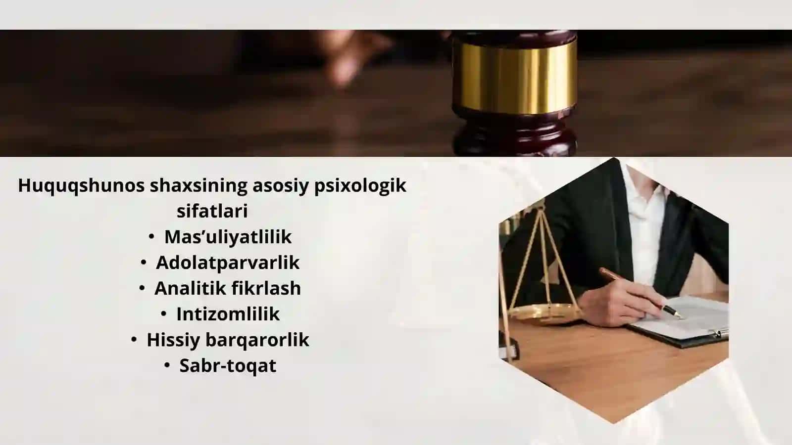 Yuridik shaxsning kasbiy psixologik xususiyatlari 4