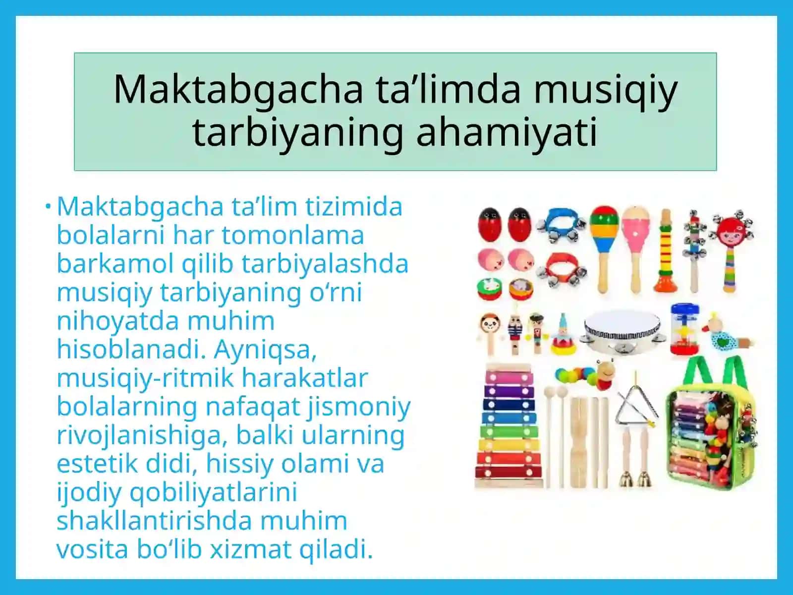 Bolalarni musiqiy-ritmik harakatlarga o‘rgatish (o‘rta guruh) 4