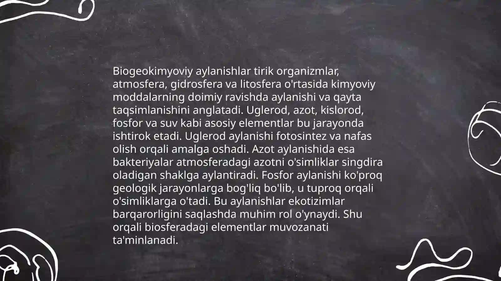 Organizm va muhit orasidagi õzaro ta'sirlashuvi 4