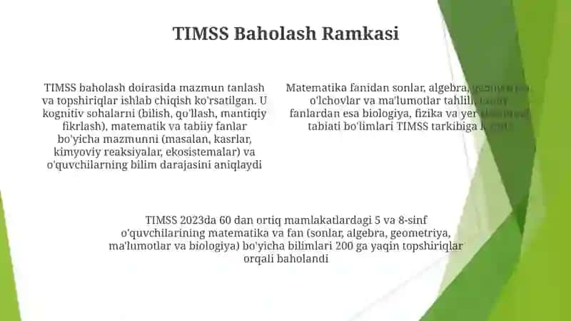 TIMSS Test Dizayn va Ishlab Chiqish 4