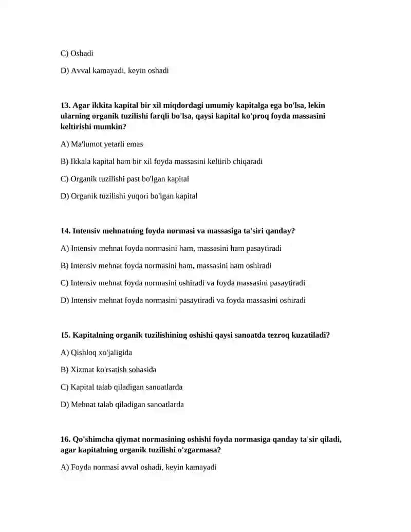 Foyda normasi va massasi hamda ularni hisoblash 4