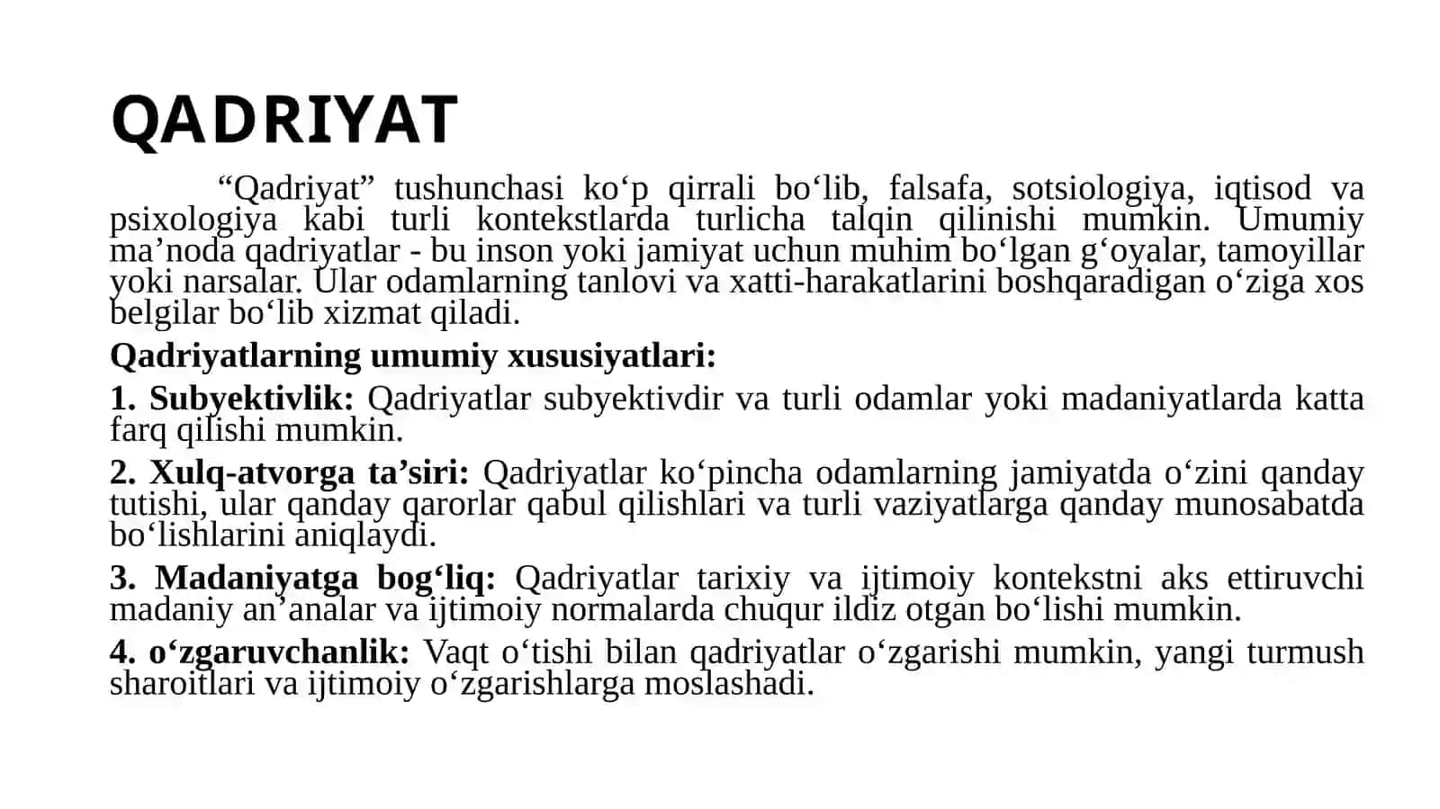 Qadriyatlar falsafasi(aksiologyia) 4