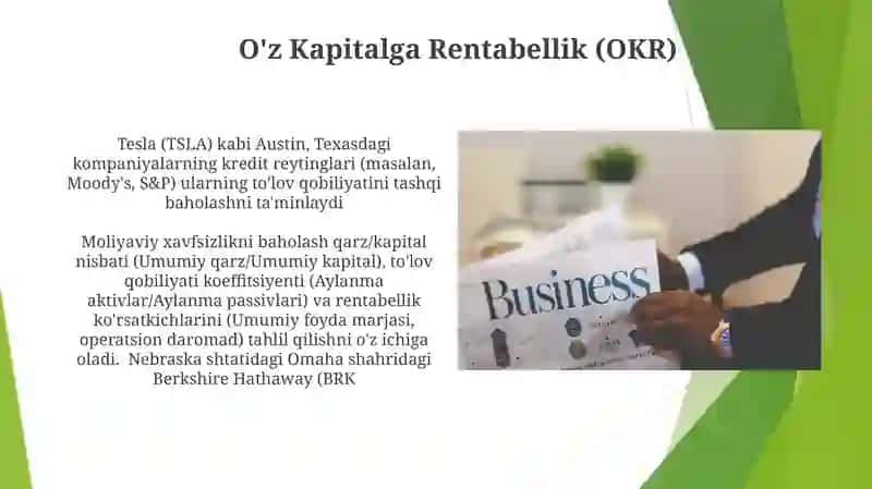 Xo'jalik yurituvchi subyektlar moliyaviy xavfsizligini baholash usullari va mezonlari 4