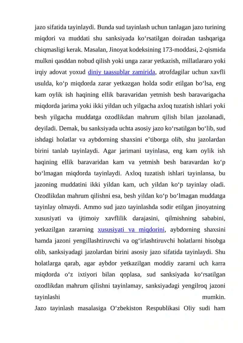 JAZO TAYINLASHNING UMUMIY ASOSLARI 4