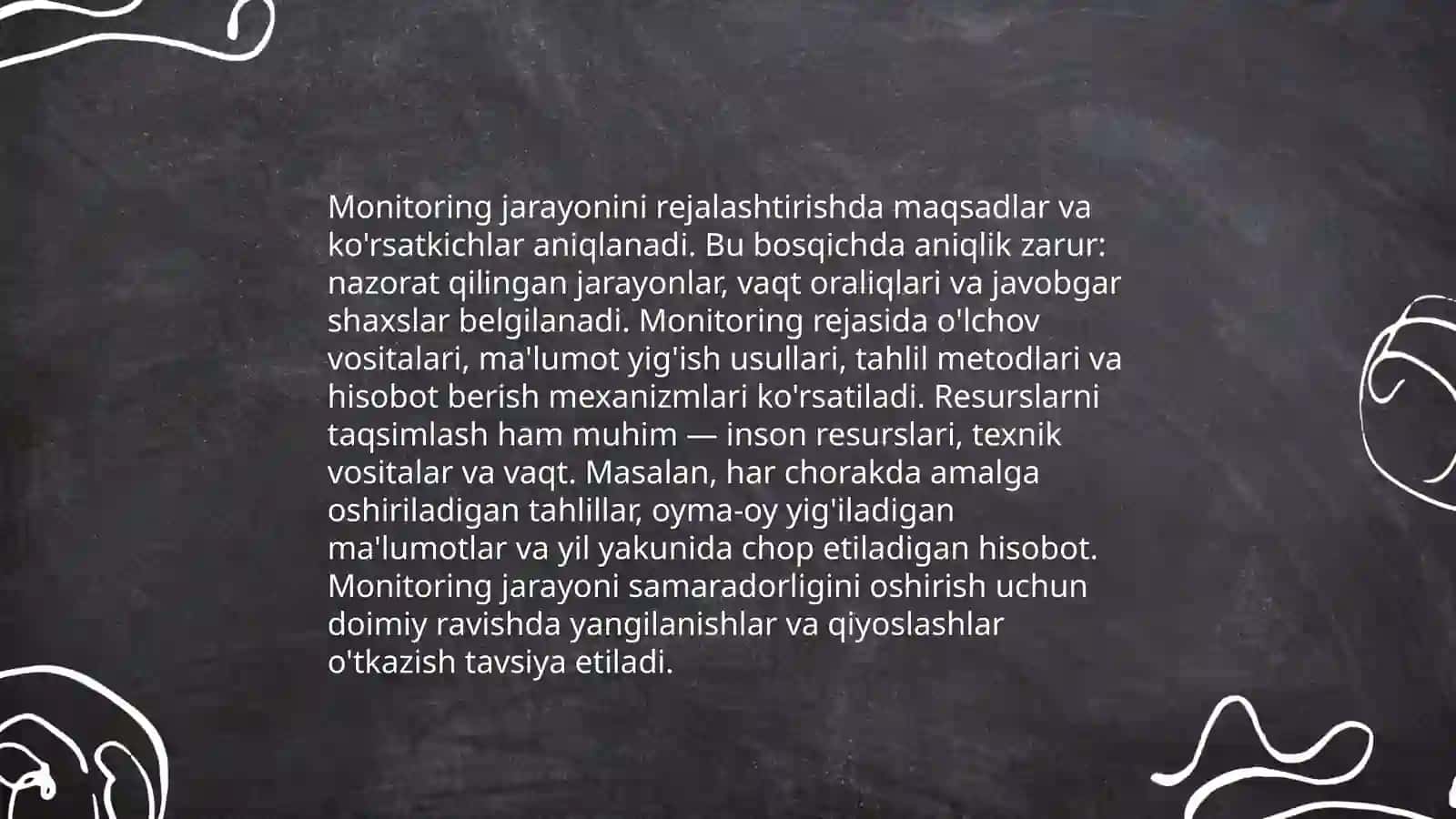Ta'lim sifati monitoringini tashkil etish va o'tkazish jarayonlari 4