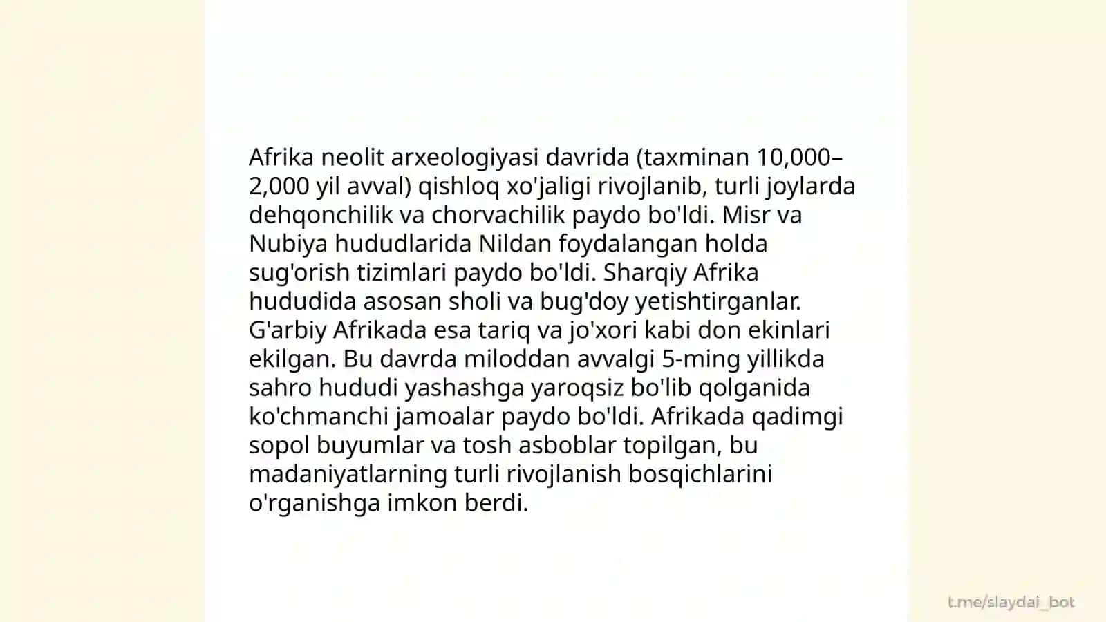 Afrika davlatlari hududidagi neolit davri manzilgohlari 4