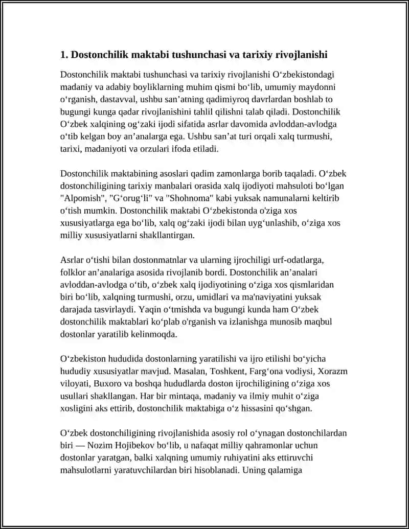 OʻZBEK DOSTONCHILIK MAKTABLARI VA DOSTONCHILIK ANʼANALARI 4