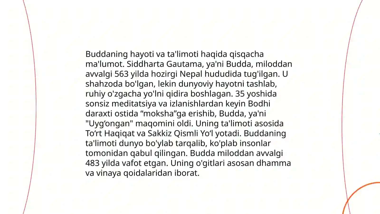 Buddizm dini tarixi va asosiy ğoyalari Xristian dini tarixi va asosiy ğoyalari 4