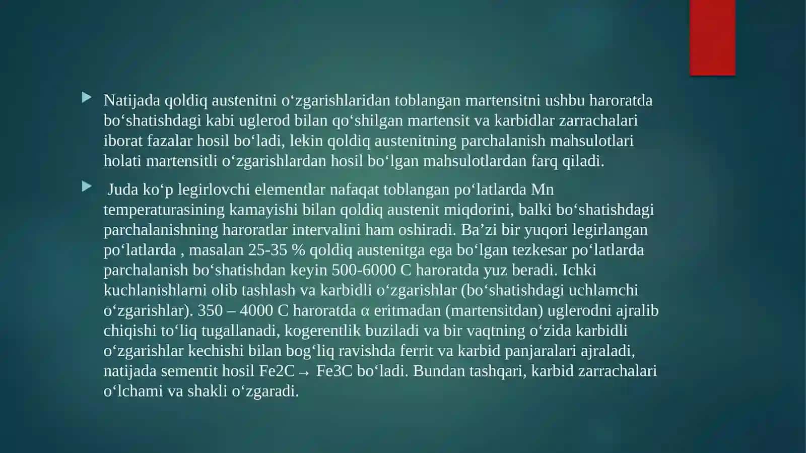 Termik ishlov berish texnologiyasi 4