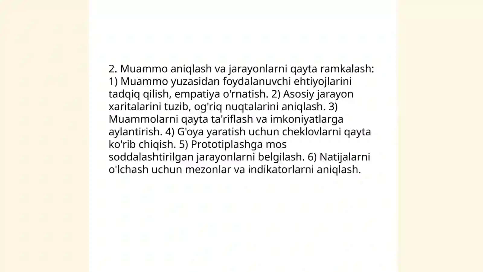 Biznes jarayonlarini boshqarishda fkrlash dizaynining xususiyatlari 4