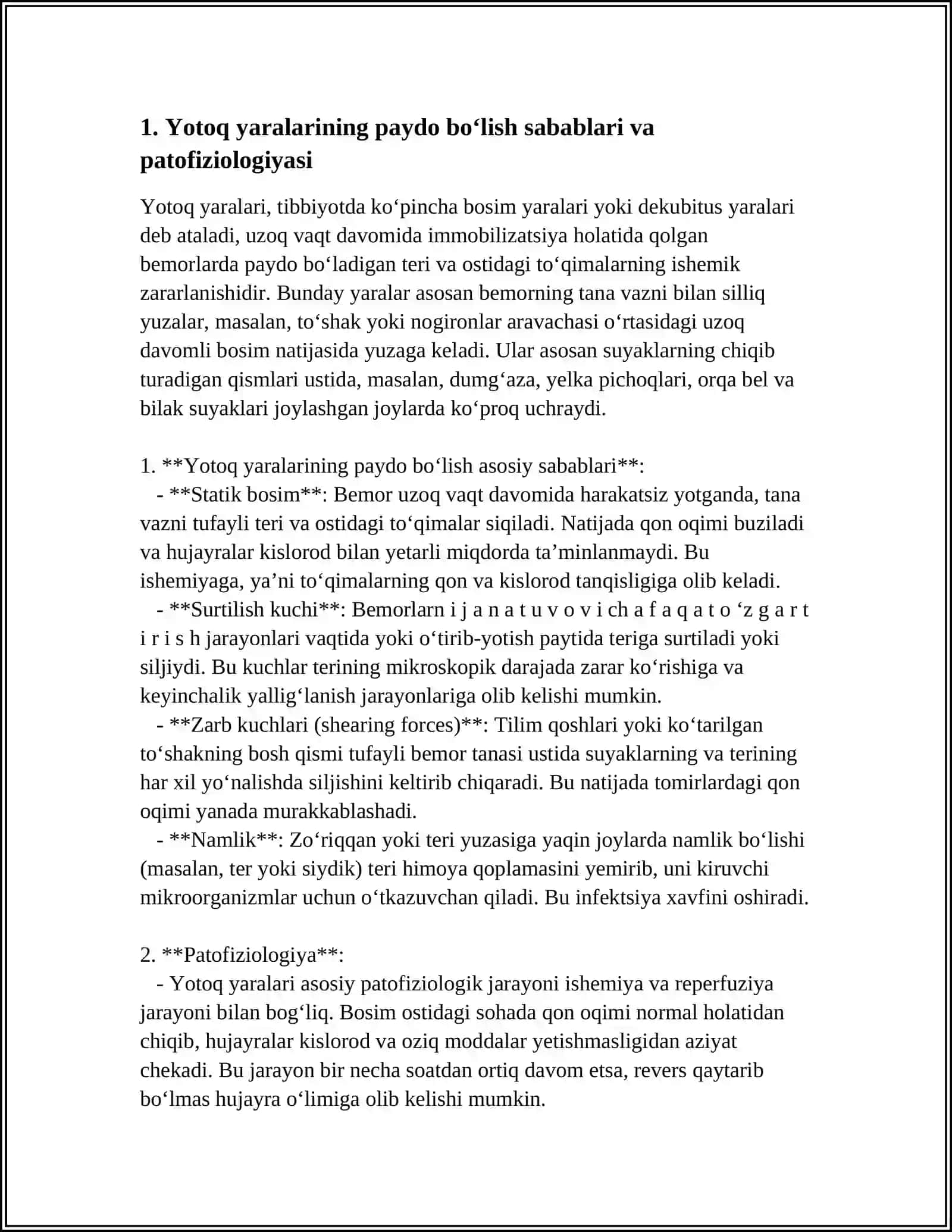 YOTOQ YARALARINI OLDINI OLISH REFERAT 4
