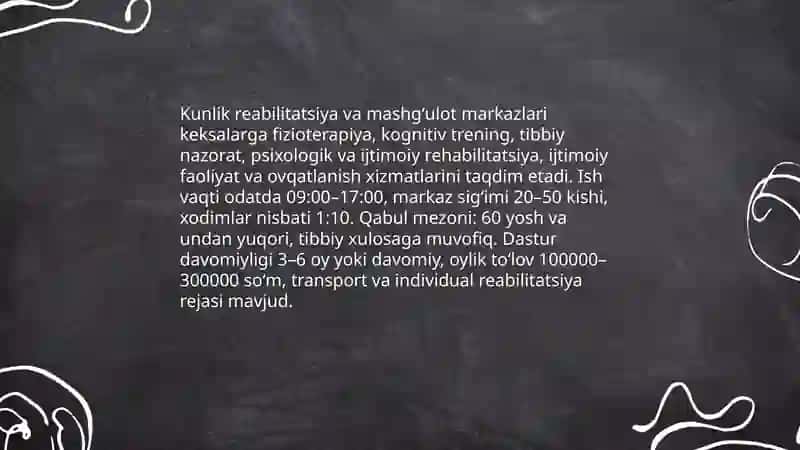 Keksalik va keksalika oid xizmatlar 4
