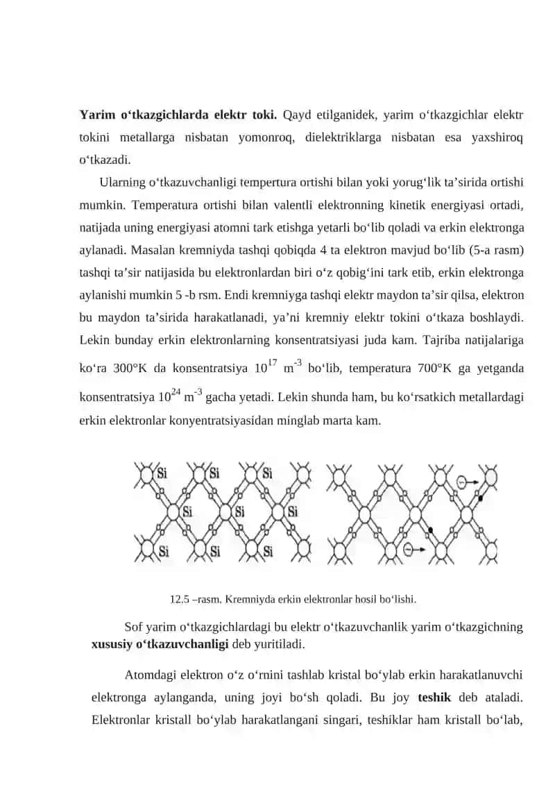 12-Mavzu: Yarim o`tkazgichlar 4