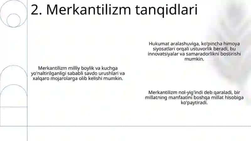 Merkantilizm iqtisodiy ta'limotining mohiyati va ahamiyati 4
