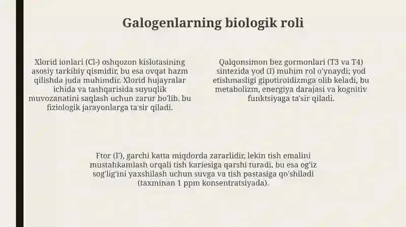 Galogenlarningbiologikahamiyati(F,Cl,Br, I) 4