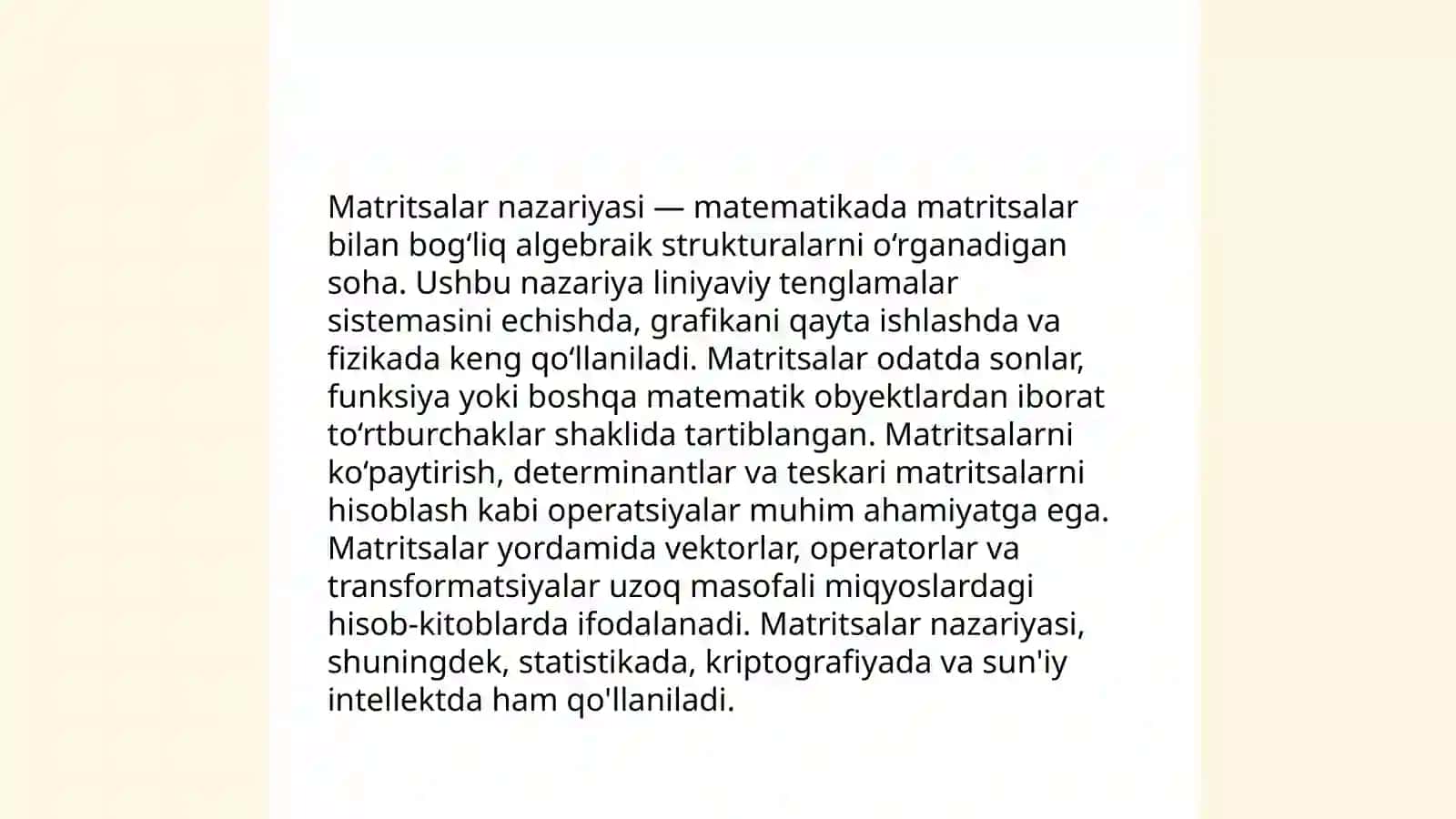 Ôz-ôziga qôshma, unitar ôrin almashtiruvchi va normal almashtirishlar. Chiziqli almashtirish matritsasini jordan normal formaga keltirish 4