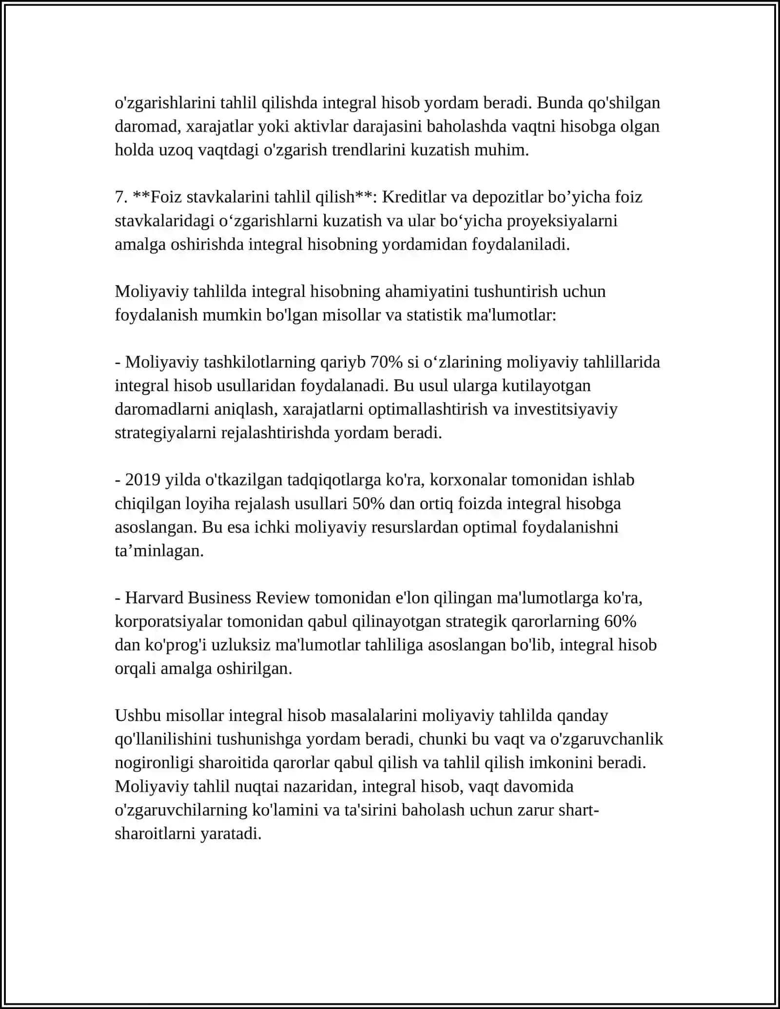Moliyaviy Tahlilda Integral Hisob Tatbiqlari 4
