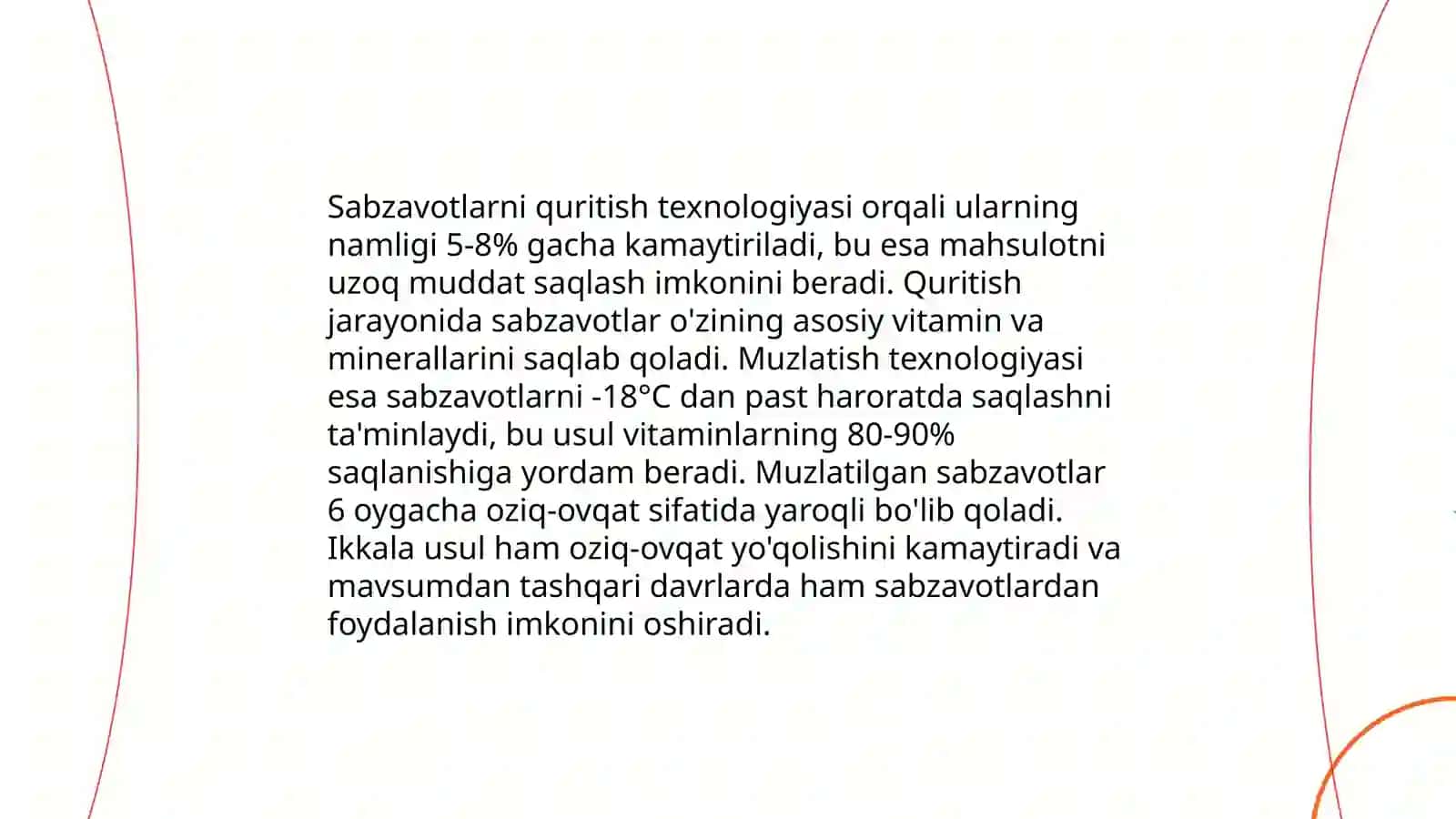 Poliz ekinlari, meva va sabzavotlarni saqlash va qadoqlash 4