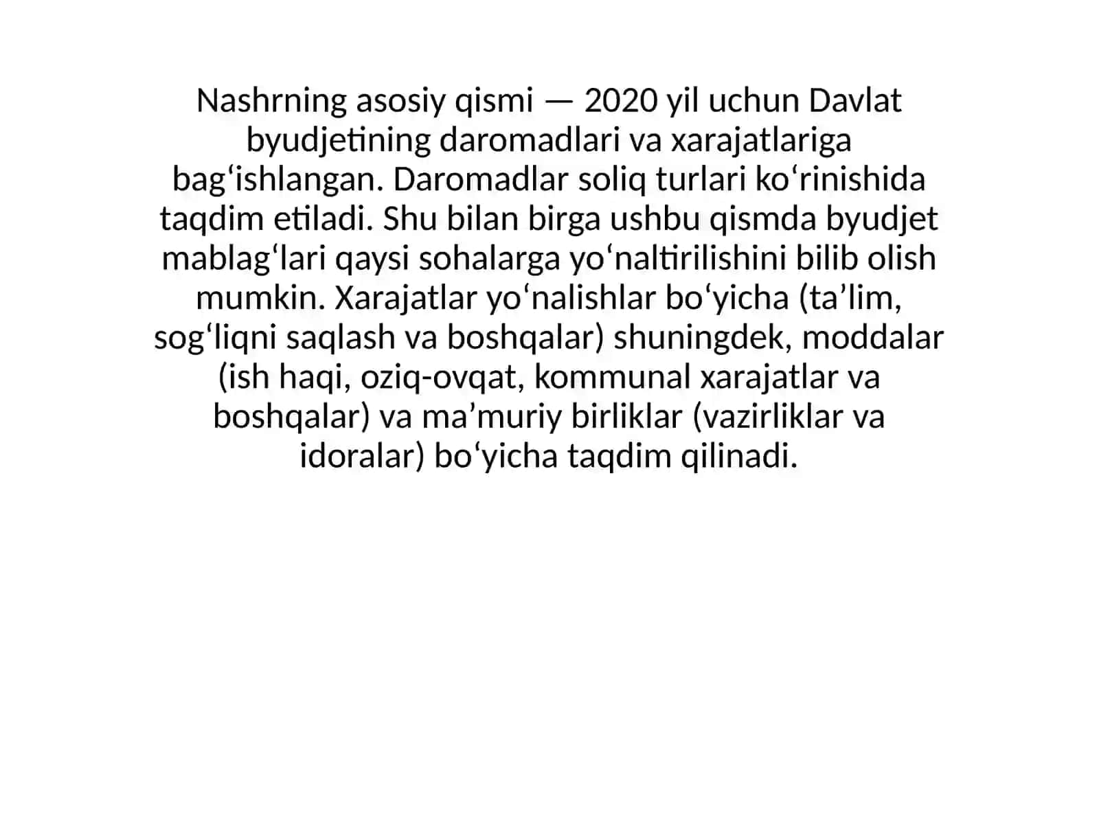 2020 yilgi «Fuqarolar uchun byudjet» loyihasi 4