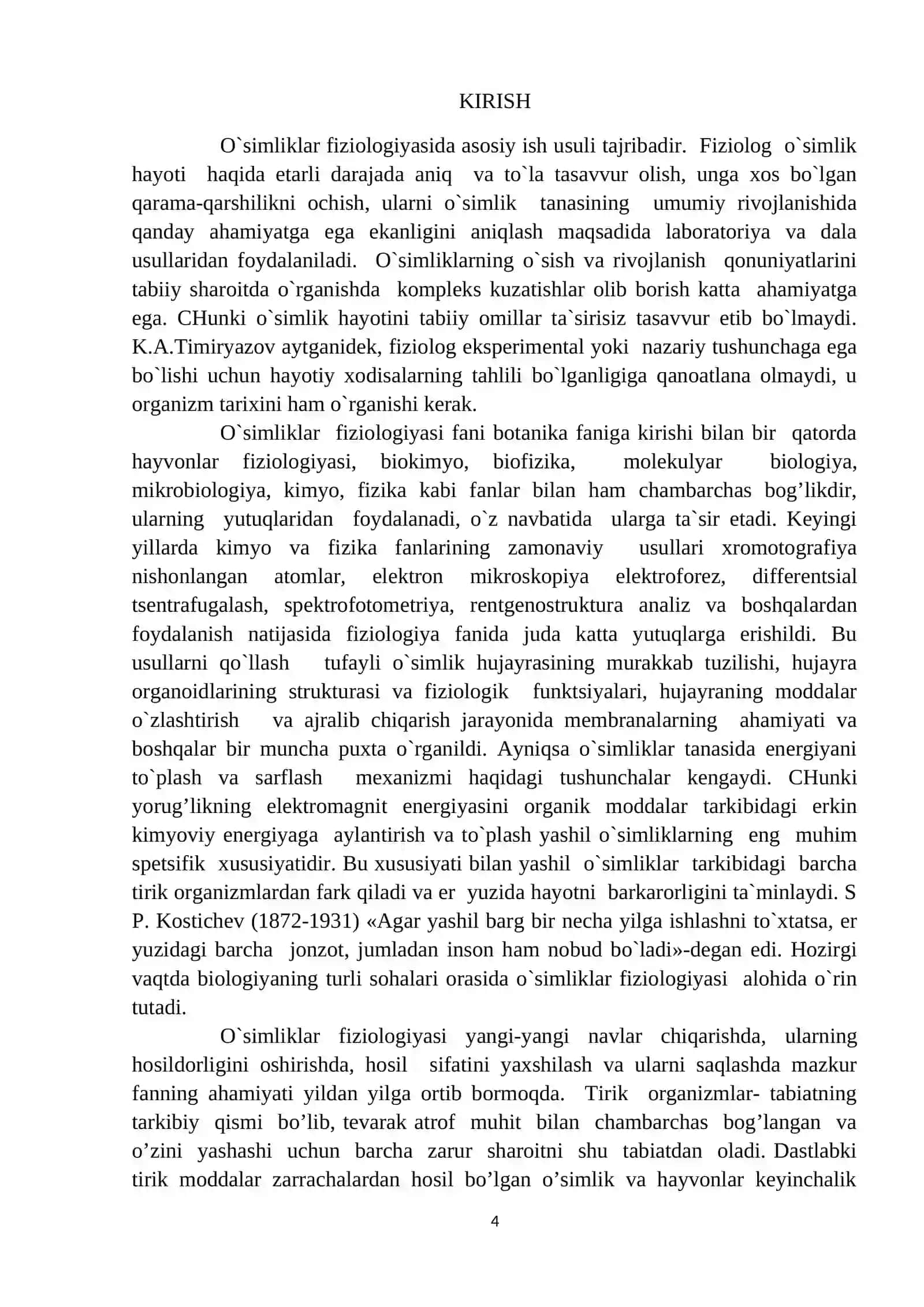 BOTANIKA VA O’SIMLIKLAR FIZIOLOGIYASI kurs ishi 4