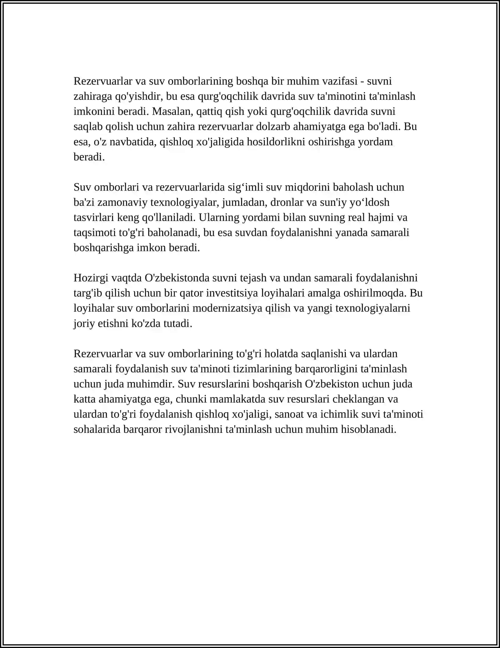 REZERUARLAR HAQIDA UMUMIY MA'LUMOTLAR, PAST BOSIMDAGI SILINDRIK REZERUARLARNI KONSTRUKSIYASI 4