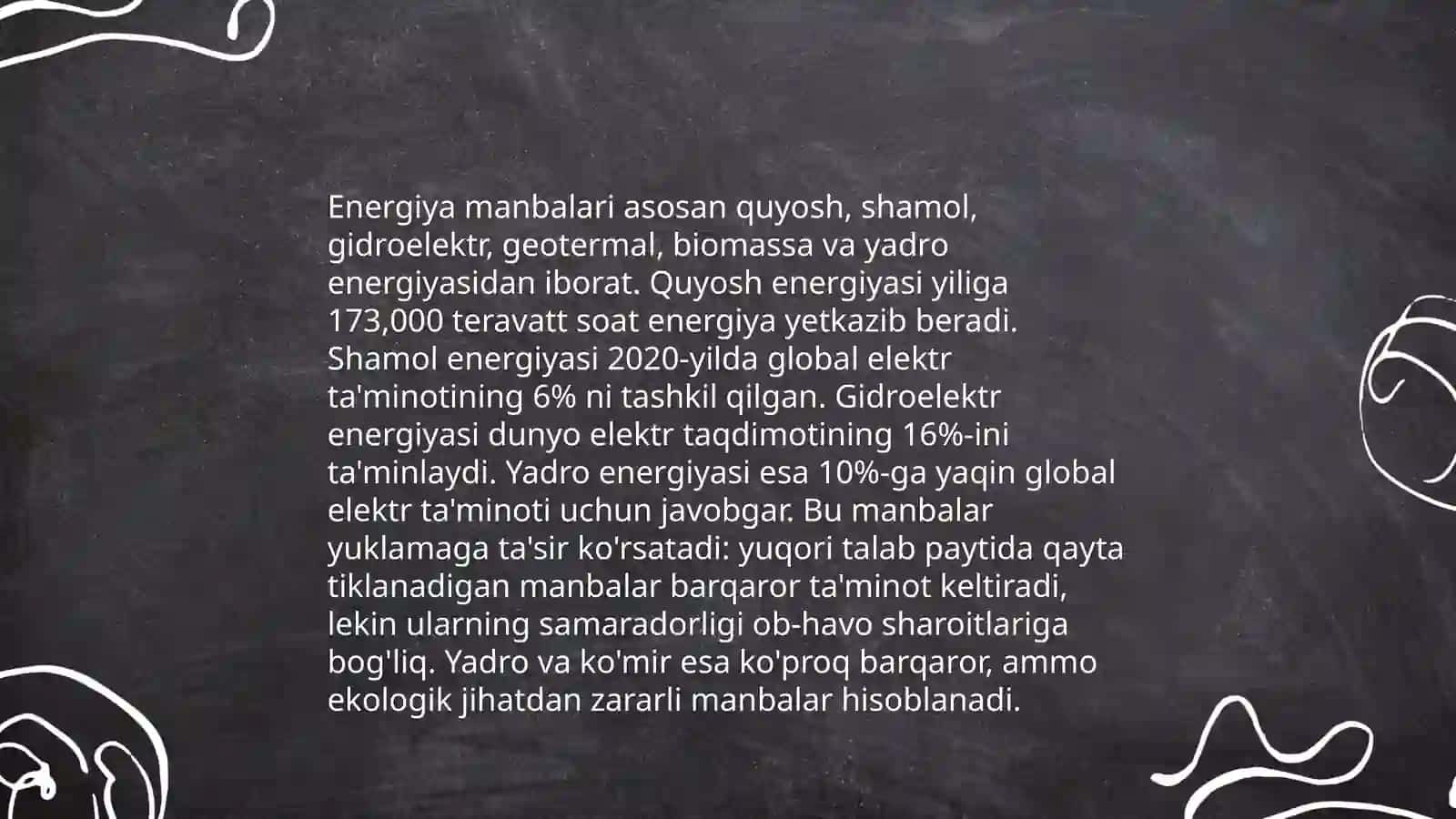 Har qiyli turdagi elektrostansiyalar grafikdegi yuklamalarni qoplash 4