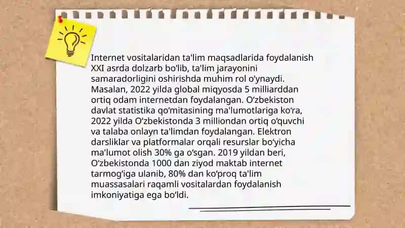Yoshlar ta'lim- tarbiyasida zamonaviy axborot texnologiyalarning órni va ahamiyati 4