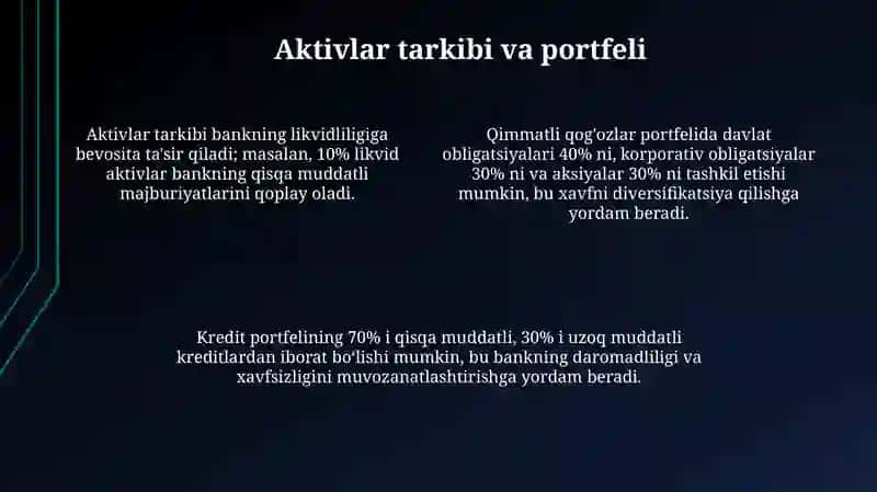 Tijorat banklari aktivlarining tasnifi 4