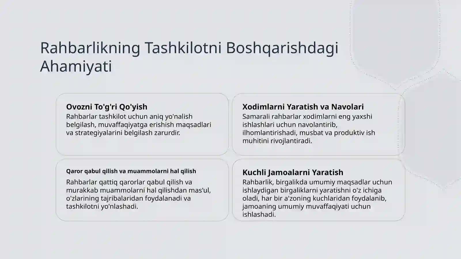 Tashkilotlar va ularni boshqarish 4