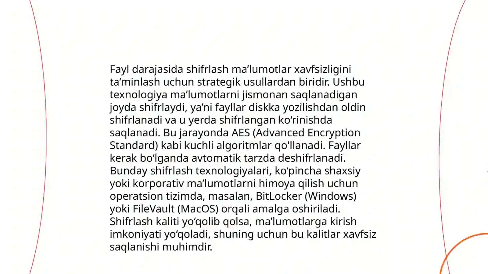 Disk shifrlash texnologiyalari 4