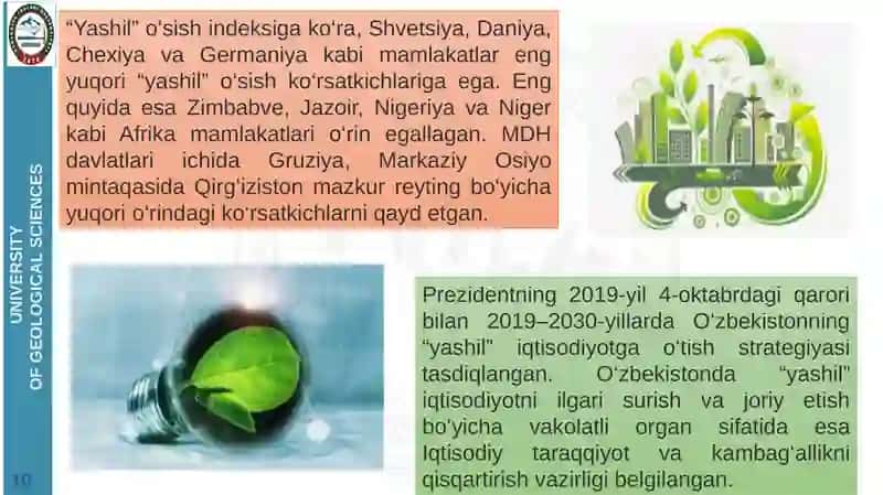 IHTT MAMLAKATLARIDA “YASHIL O‘SISH”NI TA'MINLASH MODELLARI 4