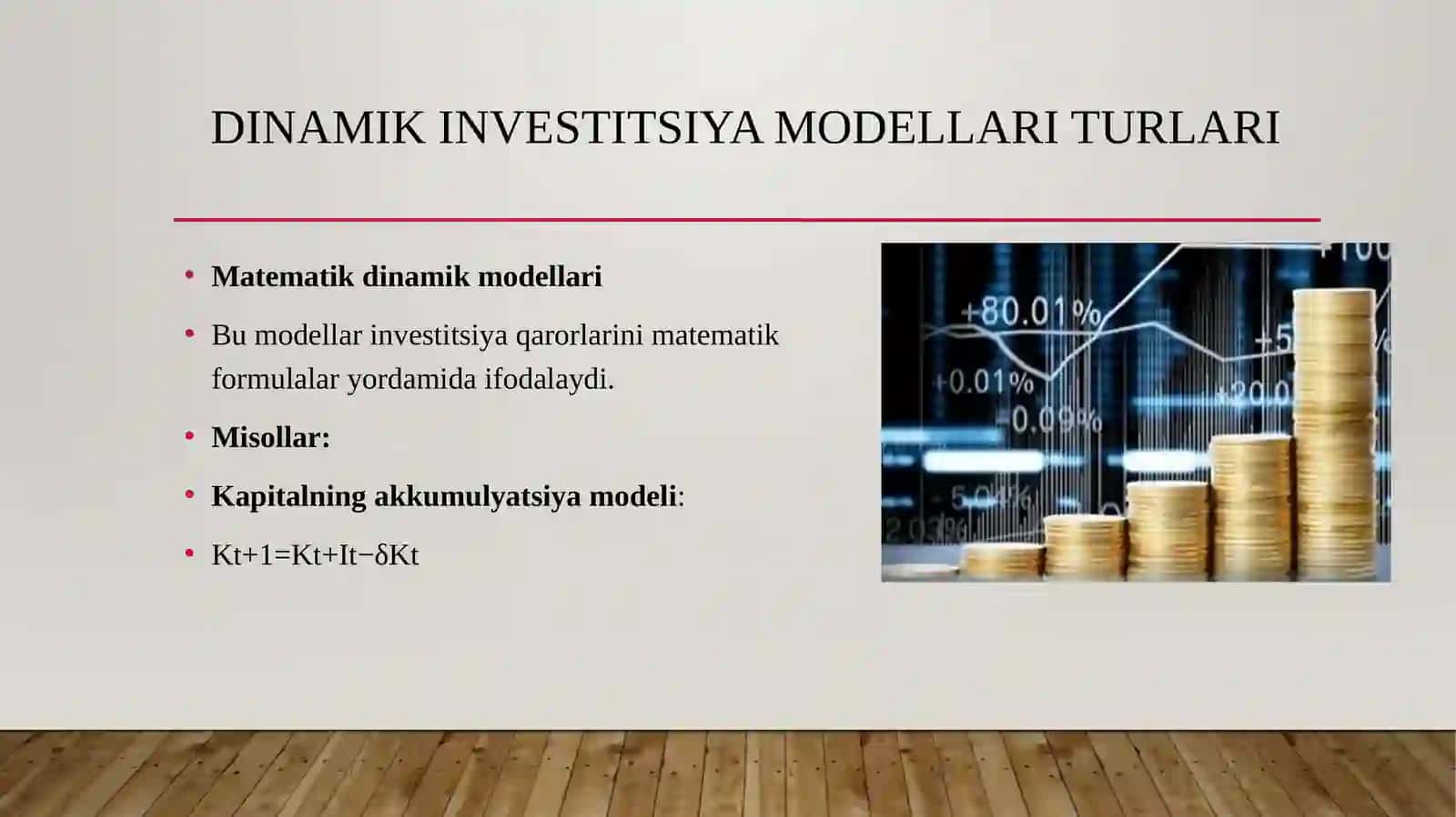 Investitsiyalarning dinamik modellari 4