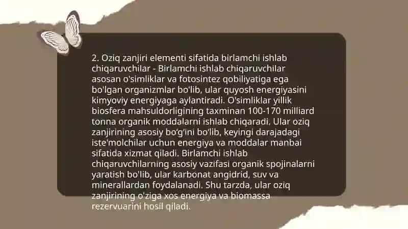 Ekologik piramida- oziq zanjiri 4