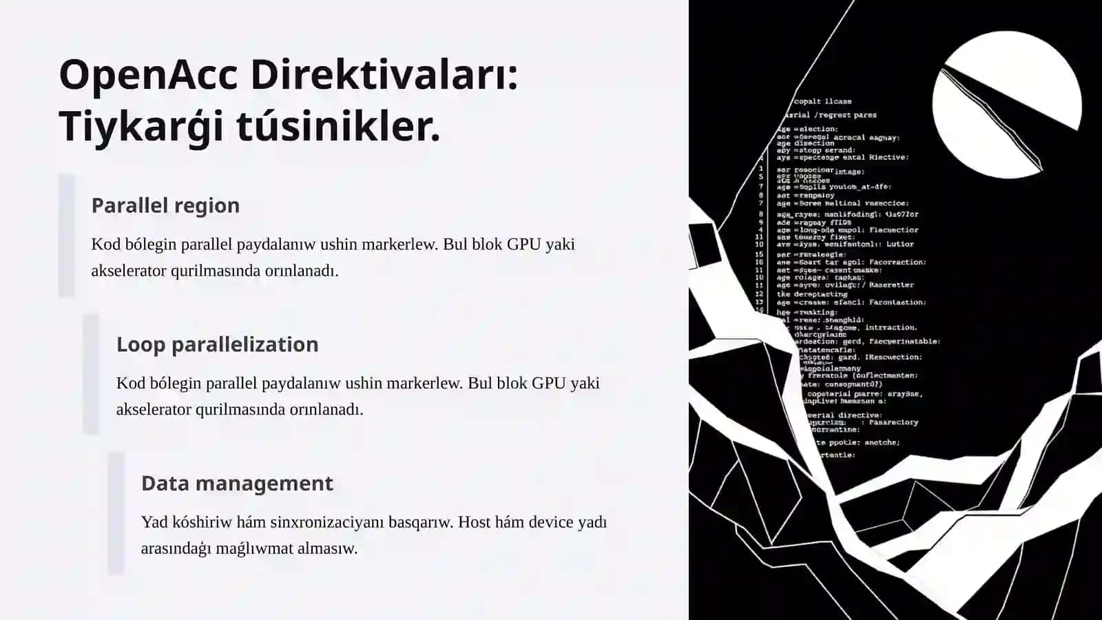 OpenAcc ǵa esaplaw kórsetpelerin qosıw 4