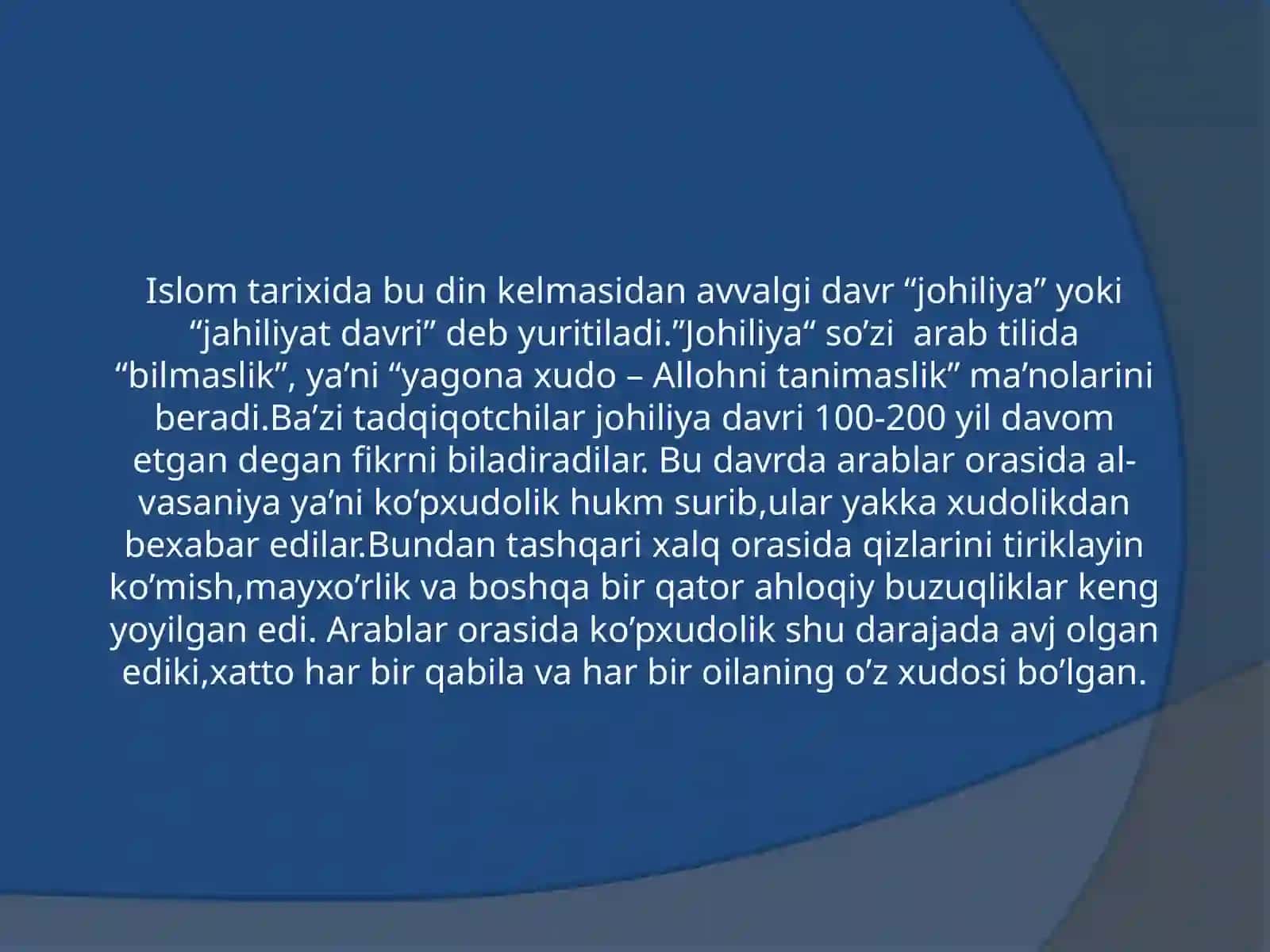 Islom dini paydo bo’lishi 4