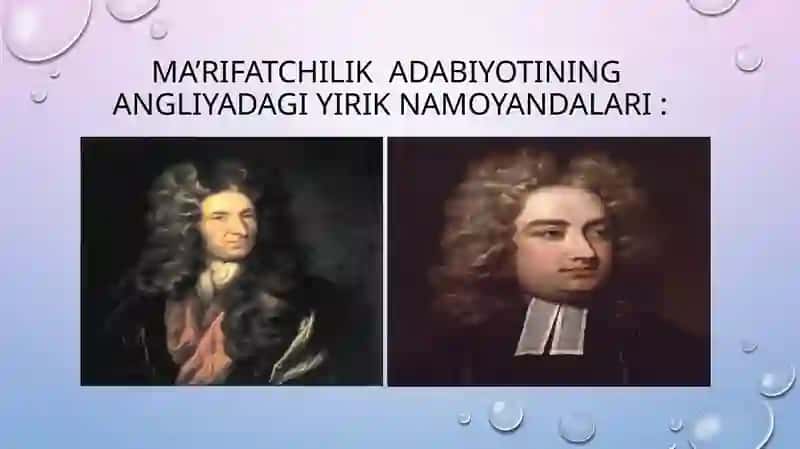 Ma’rifatchilik davri adabiyoti. 4