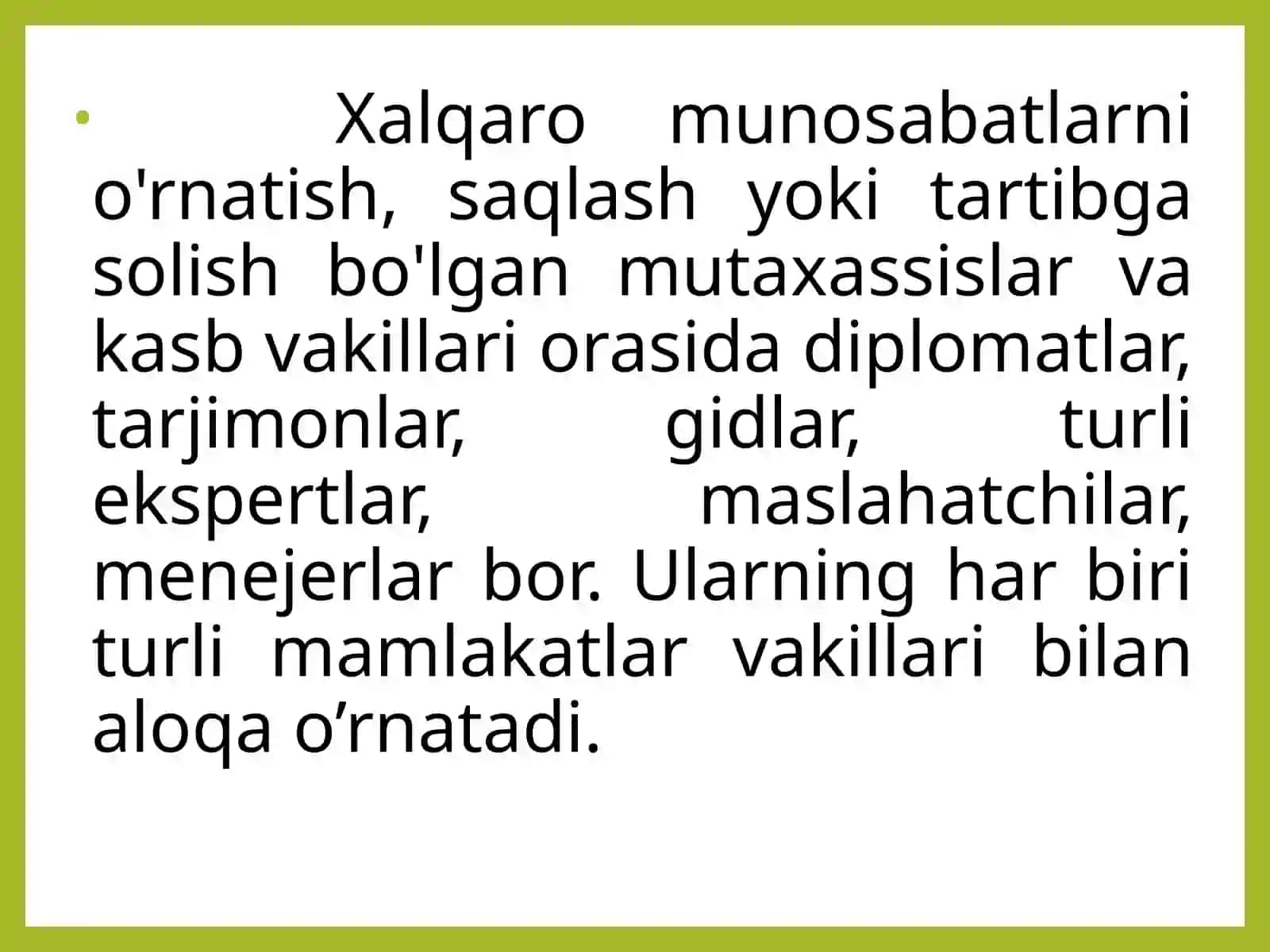 Diplomatik va xalqaro yozishmalar 4