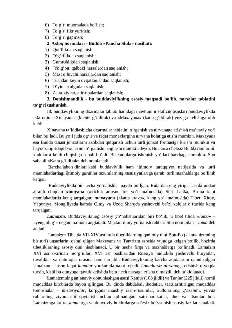 Buddizm Dinining Tarixi va Asosiy G‘oyalar 4