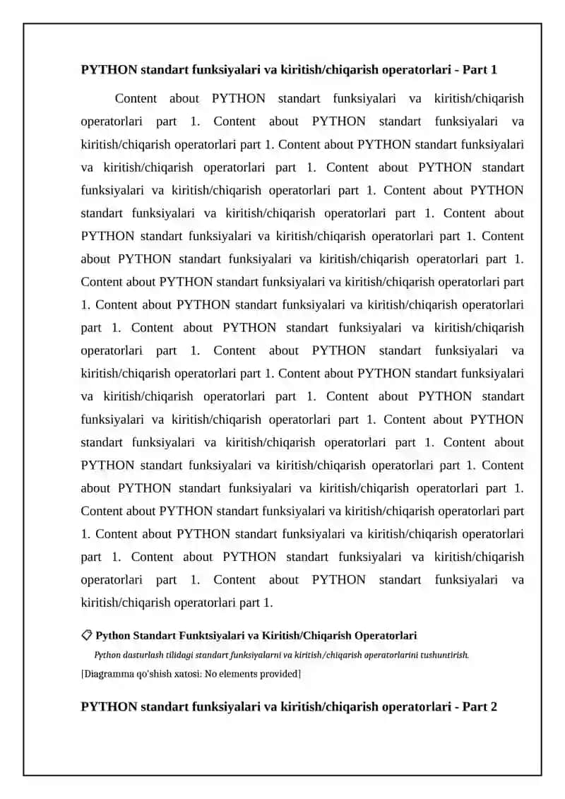 PYTHON standart funksiyalari va kiritish/chiqarish operatorlari 4