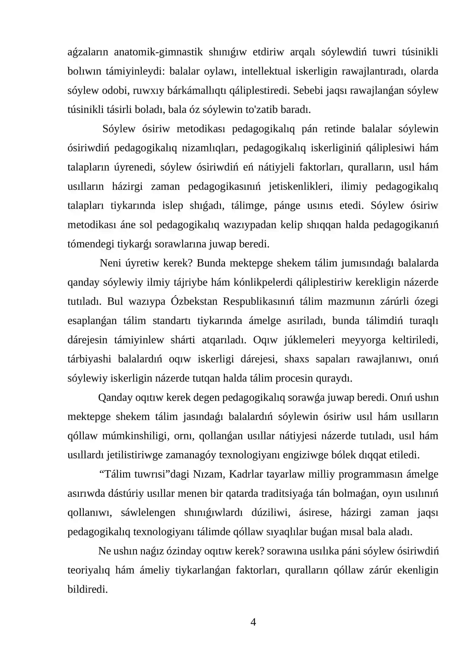 Balanıń social rawajlanıwında sóylewdi iyelewdiń áhmiyeti 4