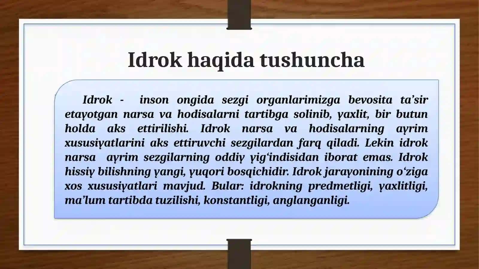 IDROK HAQIDA TUSHUNCHA VA UNING XUSUSIYATLARI 4