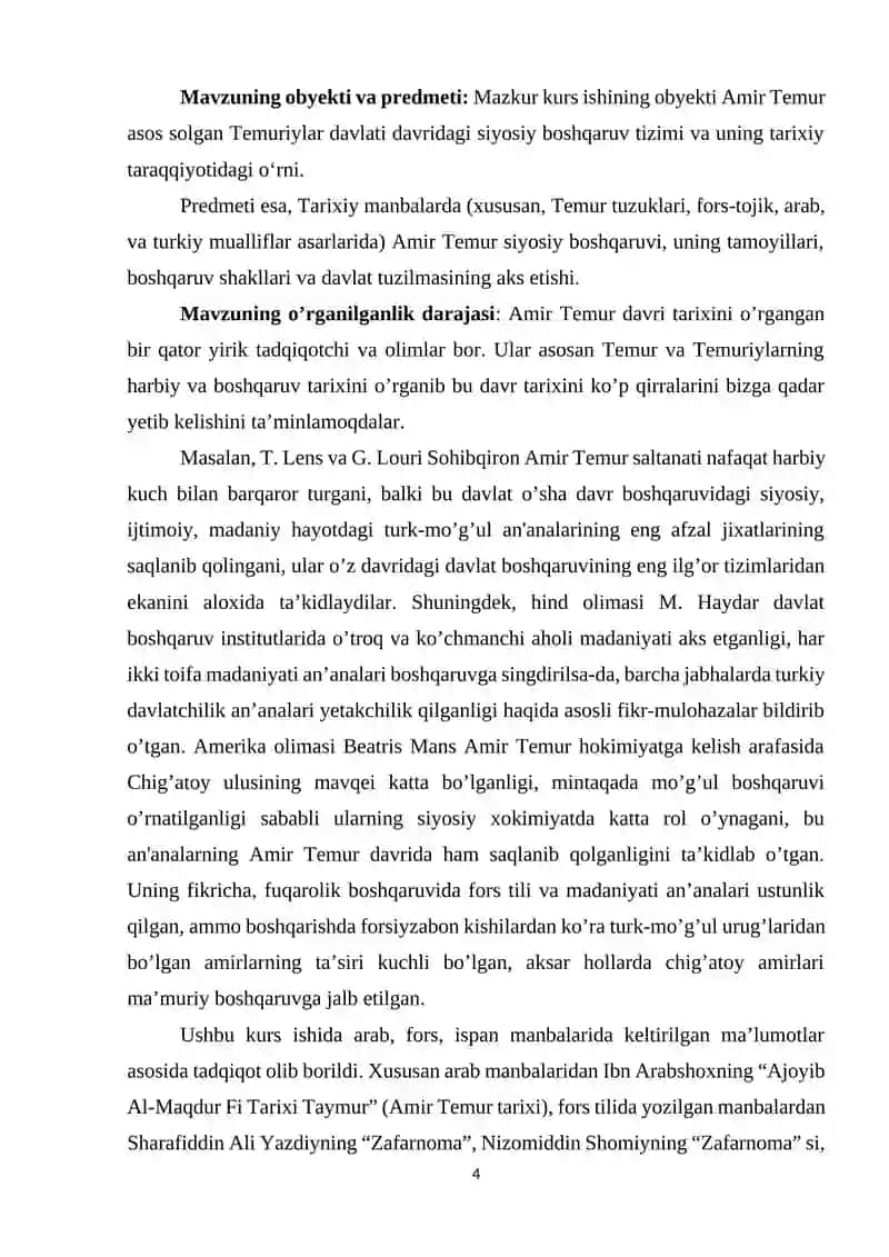 MANBALARDA AMIR TEMUR DAVRI SIYOSIY BOSHQARUVI TARIXI 4
