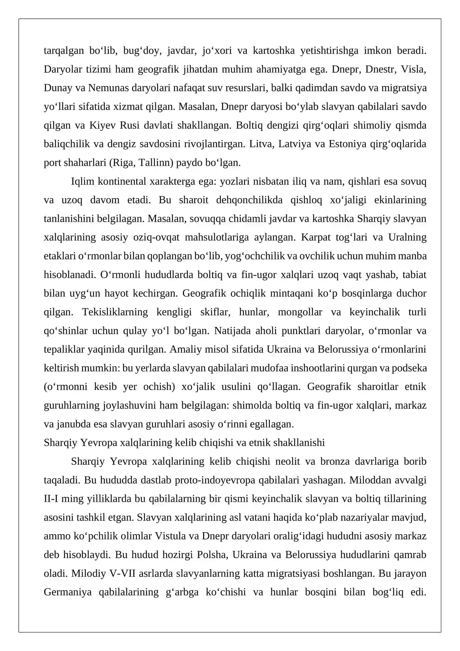 Sharqiy Yevropa xalqlari xoʻjaligi va madaniyati 4