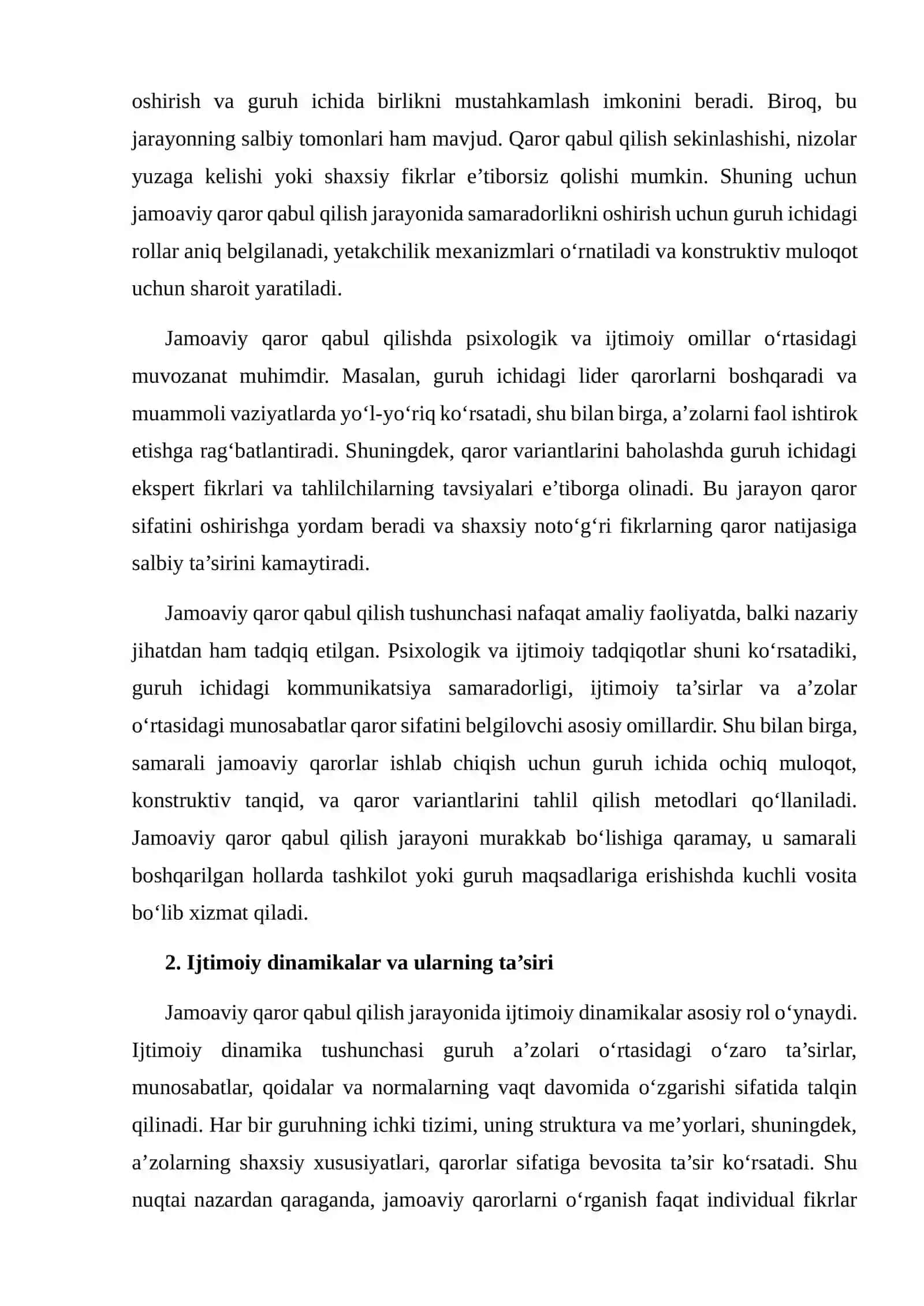 Jamoaviy Qaror Qabul Qilishdagi Ijtimoiy Dinamikalar 4