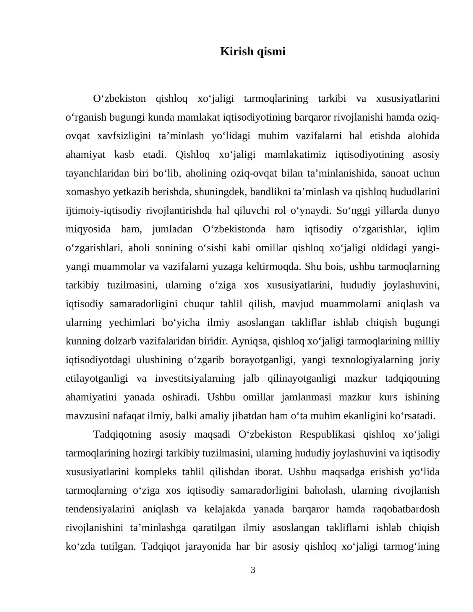 O'zbeksiton qishloq xo'jaligi tarmoqlari tarmoqlar tarkibi va xusysiyatlari 4