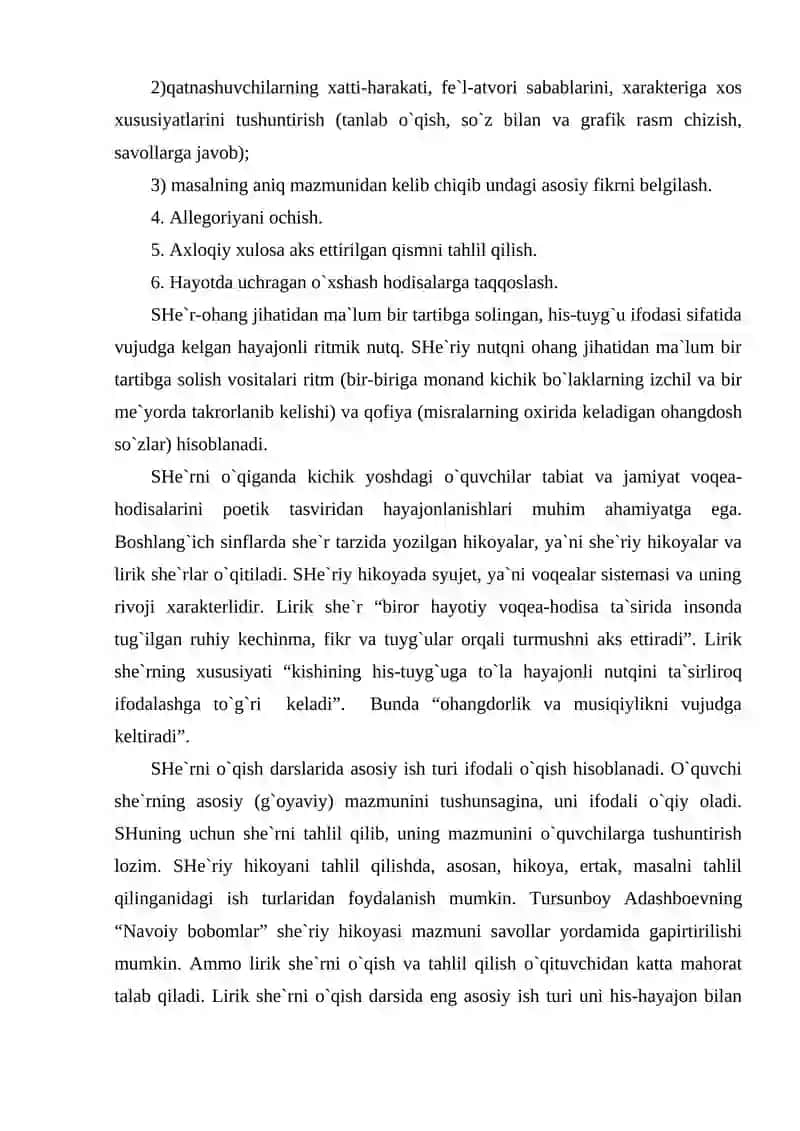 Masal o`qish metodikasi 4