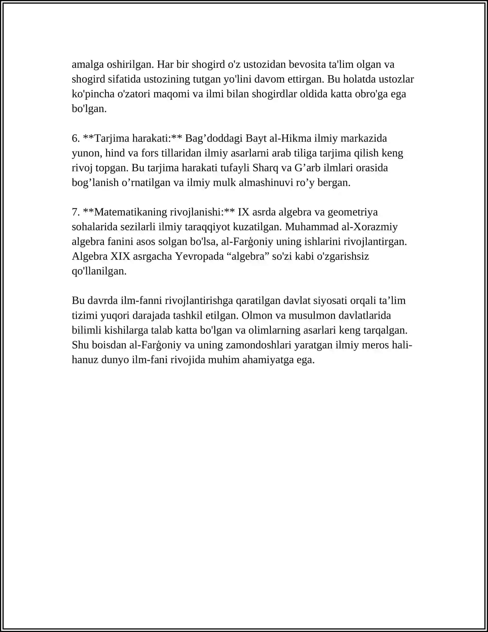 Muhammad al-Farģoniy davridagi ta'lim va tarbiya tizimi 4